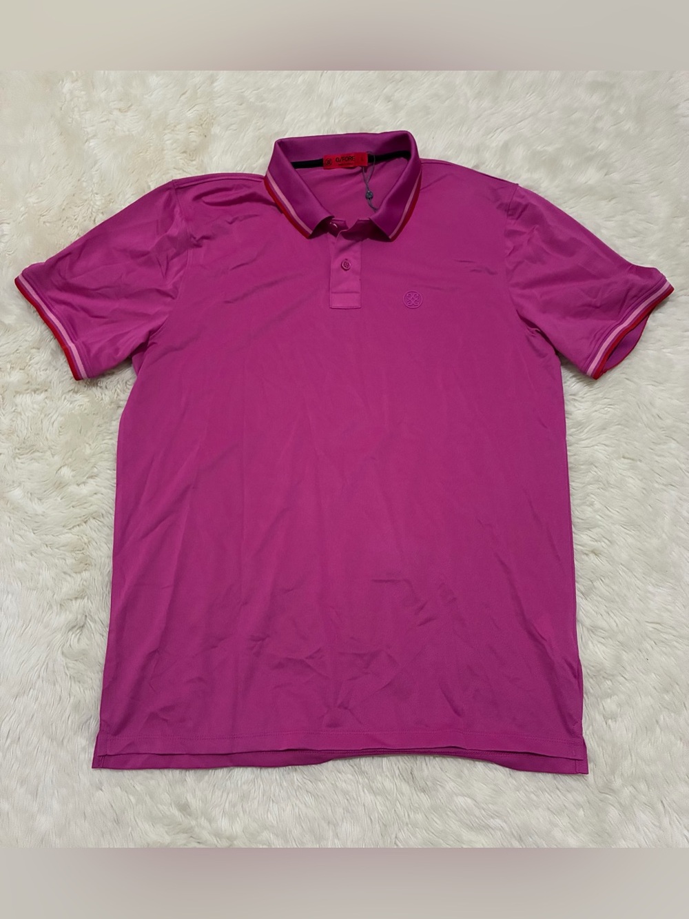 G/FORE Performance Pique Polo, Golf Shirt, Pink, Men’s Large